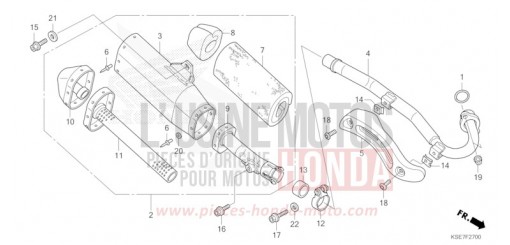 SILENCIEUX D'ECHAPPEMENT CRF150RBN de 2022